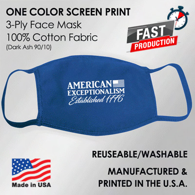 Screen printed face masks with logo