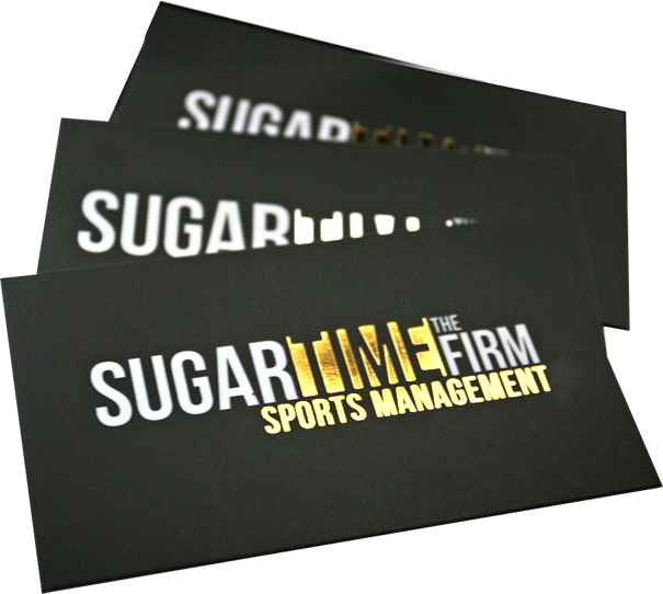 Premium foil business card samples