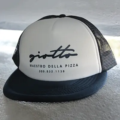 Custom trucker hats with branded logo printing