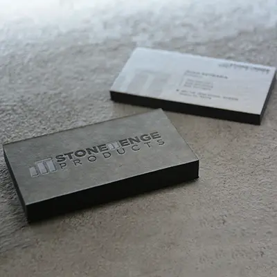 Painted edge business cards