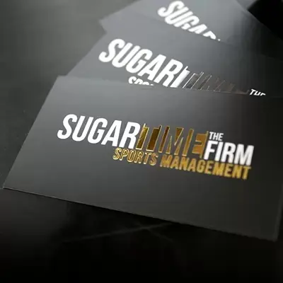 Silk laminated business cards