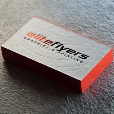 45pt Cotton business cards with foil stamping and debossing